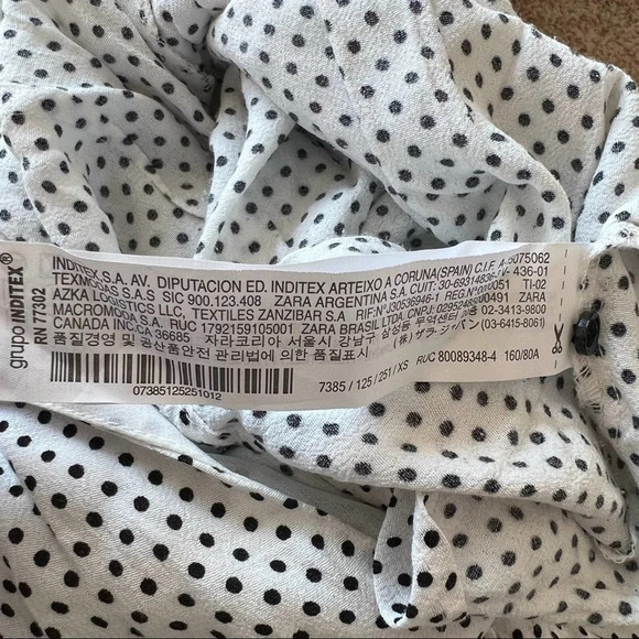 Zara TRF Polka Dot Ruffle Wrap Romper Size XS White & Black 14489 - Picture 13 of 14
